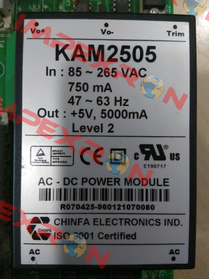 KAM 2505 obsolete (discontinued), without replacment / alternative  Chinfa Electronics