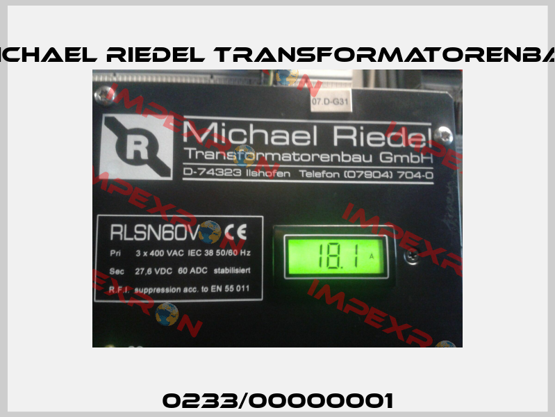 0233/00000001 Michael Riedel Transformatorenbau