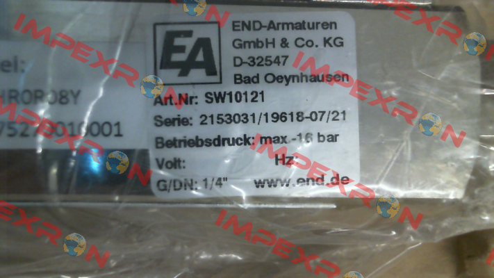 SW10121 End Armaturen