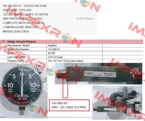 141-002-01 Qualitrol