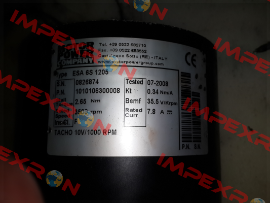 TYPE ESA 6S 1205 (OEM) Motor Power