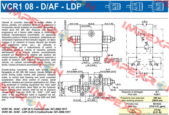 VCR1 08-D/AF-LDP (8:1) Brevini