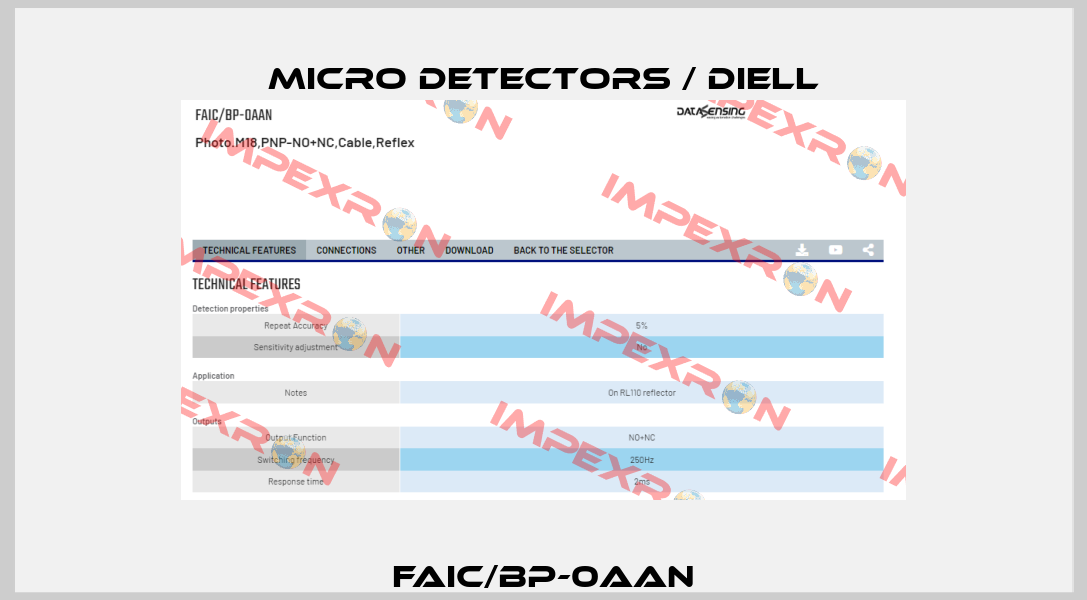 FAIC/BP-0AAN Micro Detectors / Diell