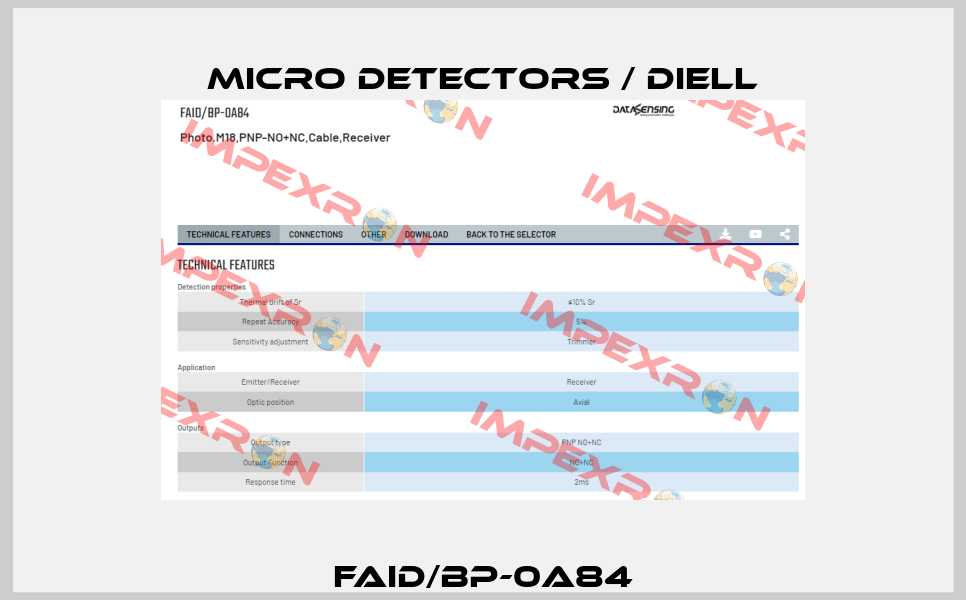 FAID/BP-0A84 Micro Detectors / Diell